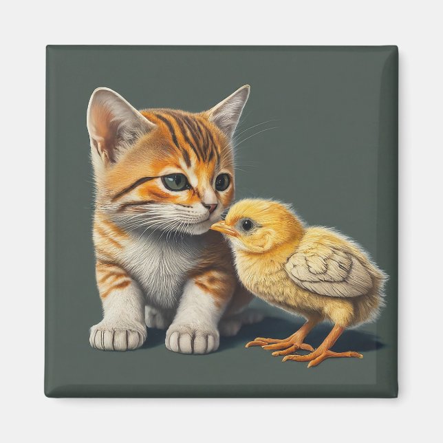 Imã Gato bonito com chic (Frente)