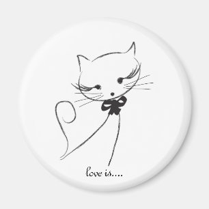 Imã Gato bonito com ímã do arco