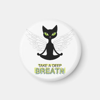 Imã Gato Bonito Fazendo Ioga