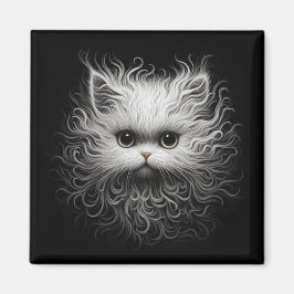 Imã Gato Branco Bonito