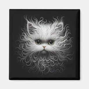 Imã Gato Branco Bonito