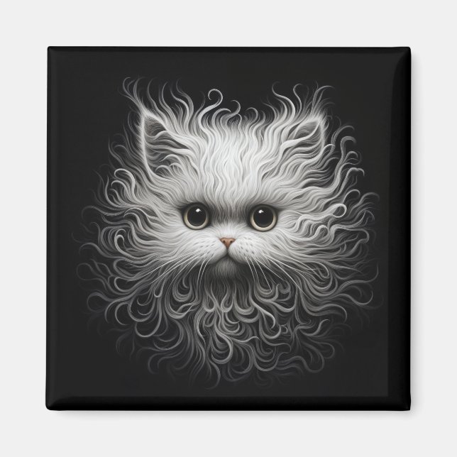 Imã Gato Branco Bonito (Frente)