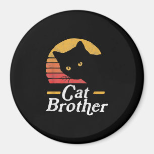 Imã Gato Brother Vintage Style Retro Gift Para Gato De