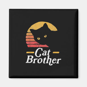 Imã Gato Brother Vintage Style Retro Gift Para Gato De