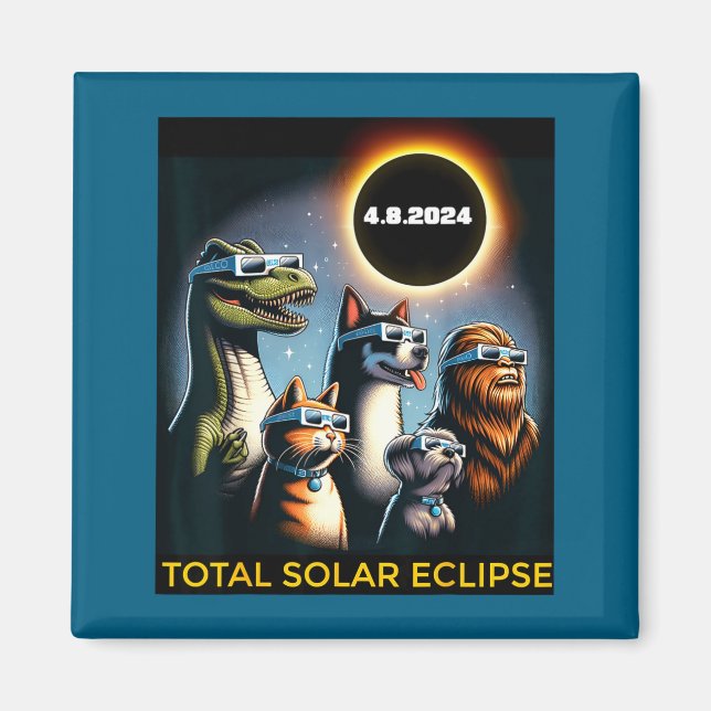 Imã Gato Cachorro Pé Grande Eclipse Gles Eclipse Solar (Frente)