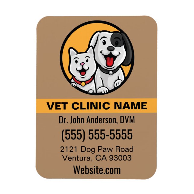 Ímã Gato-Cão Pets Fotografia Magnet (Vertical)