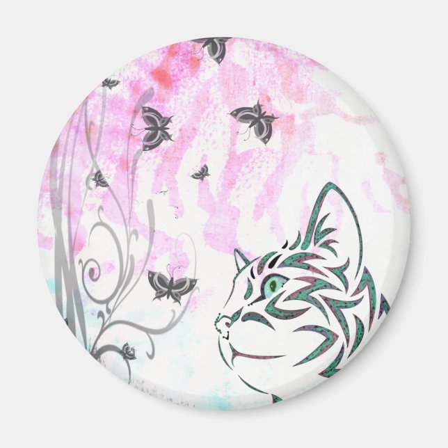 Imã Gato Colorido (Frente)