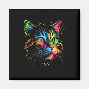 Imã Gato Colorido Bonito Para Meninas Masculinas - Gat