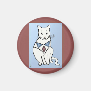 Imã Gato com colar do diamante