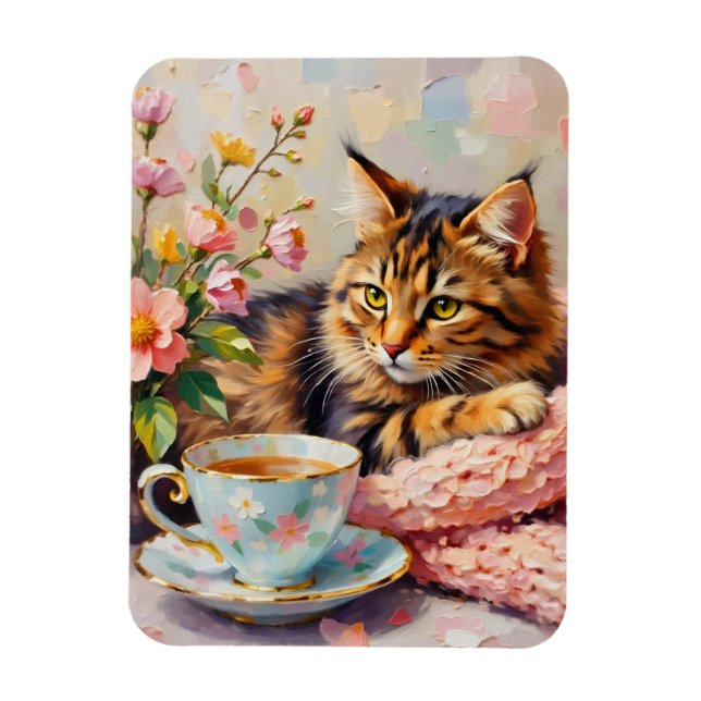 Ímã Gato com Taa Cup (Vertical)