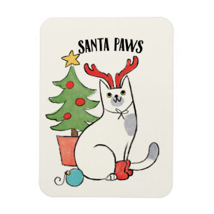 Ímã Gato da rena das patas   do papai noel