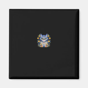 Imã Gato da Ucrânia Floral Vintage Ucraniano Vyshyvank