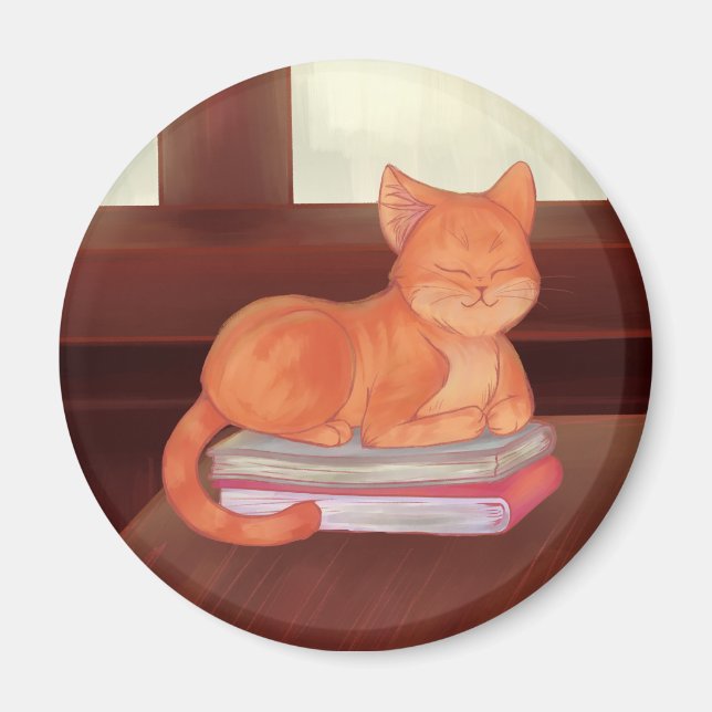 Imã Gato de Biblioteca (Frente)