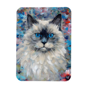 Ímã Gato de Birman Colorido