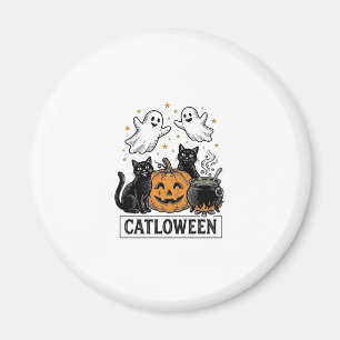 Imã Gato de Catloween Fantasma Vintage Design de Camis