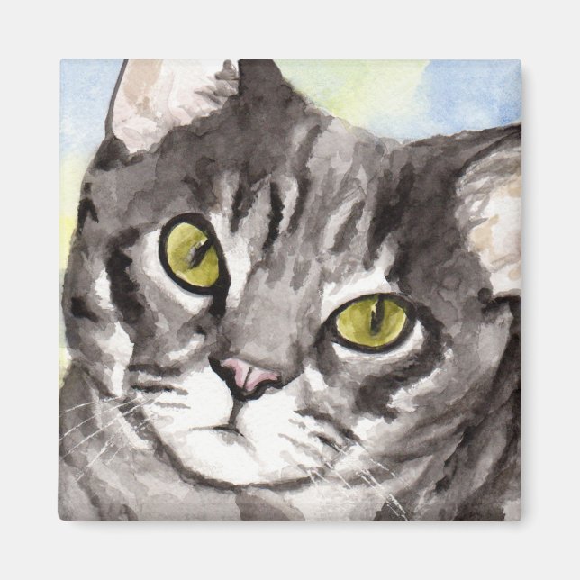 Imã Gato de cinza (Frente)