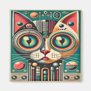Imã Gato de Circuito Retro Futurista de Meados do Sécu