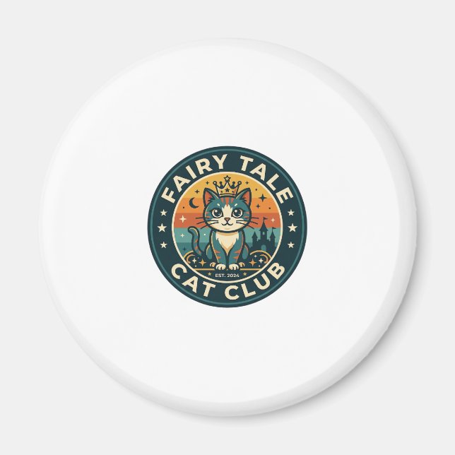 Imã Gato de Conto de Fadas Design de Gatinho Fofo - Ga (Frente)
