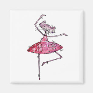 Imã Gato de dança branca