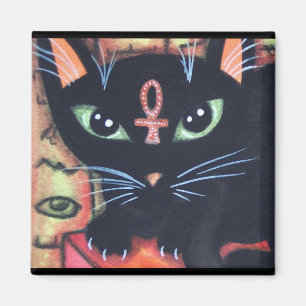Imã Gato de Egipto com Ankh