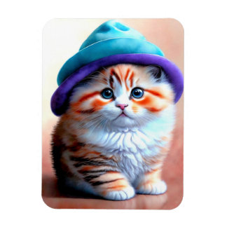 Ímã Gato de Gatinho Bonito num KITTEN Adorável de Hat 
