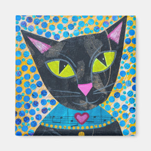 Imã Gato de Gatinho Preto