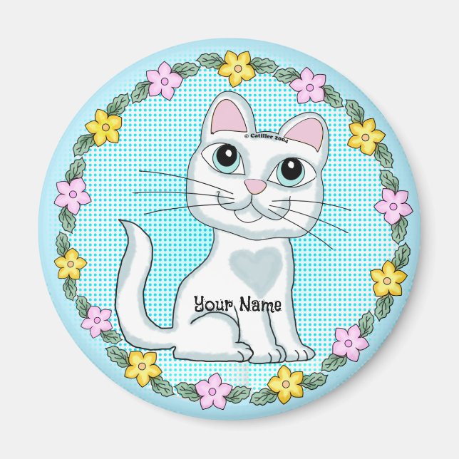 Imã Gato de Gatinhos Olhos Grandes (Frente)