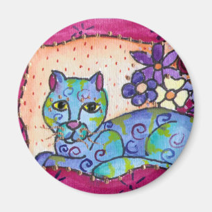 Imã Gato de gato malhado azul