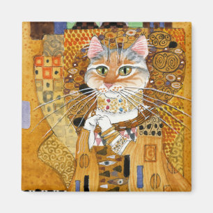 Imã Gato de Gustavo Klimt no ímã Dourado da paródia