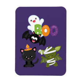 Ímã Gato de Halloween, Bat, Mamã e Fantasma