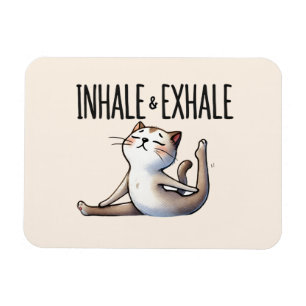 Ímã Gato de ioga - Inalar e Exalar