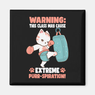Imã Gato de Kickboxing Para Homens Mulheres Crianças