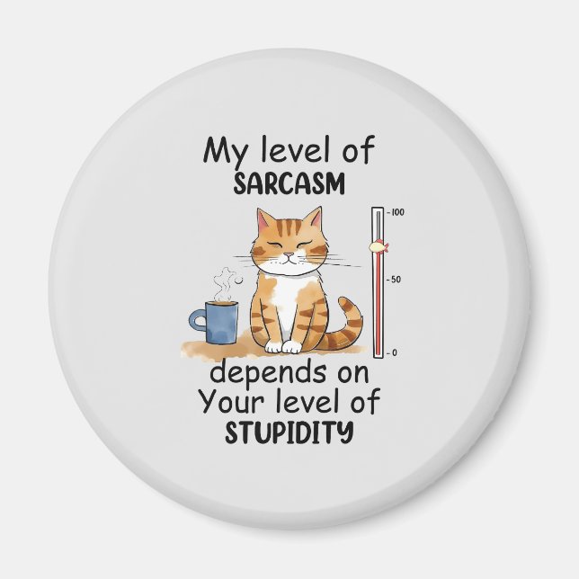 Imã Gato de Laranja Sassado e Bonito (Frente)