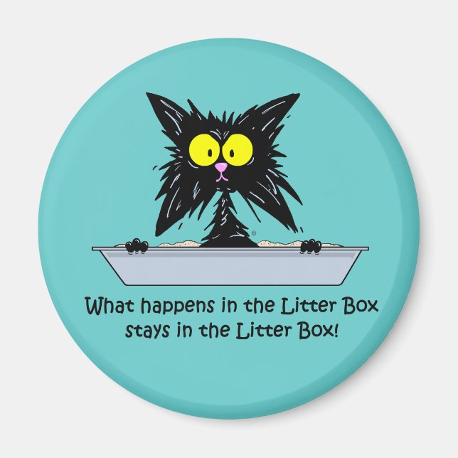Imã Gato de Litterbox (Frente)