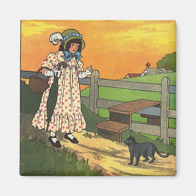 Imã Gato de merda onde você esteve? Madre Goose Rhyme (Frente)