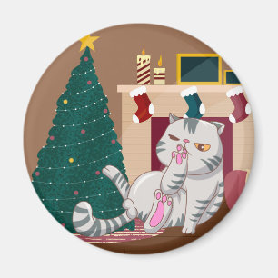 Imã Gato de Natal