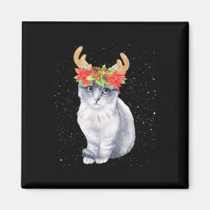 Imã Gato De Natal Com Camisa De Passos De Ventilador C