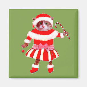 Imã gato de Natal engraçado