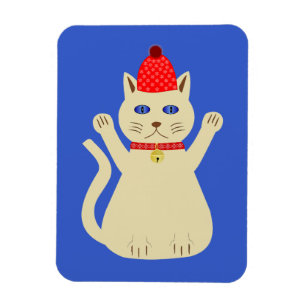Ímã Gato de Natal Fofo