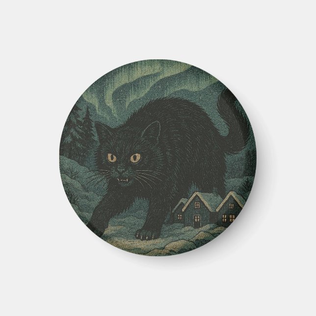 Imã Gato de Natal Yule islandês (Frente)