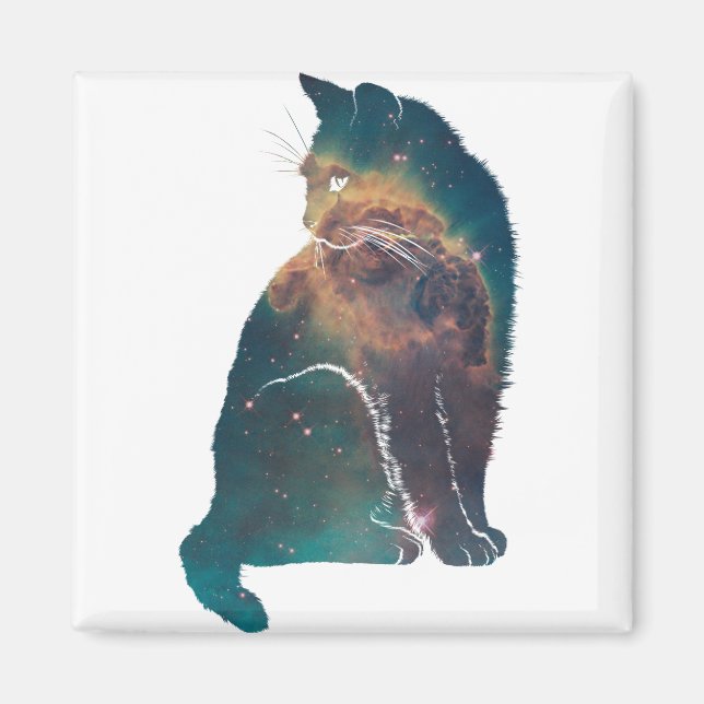 Imã Gato de Nebula do Espaço (Frente)