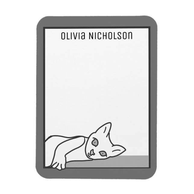 Ímã Gato de Novidade Personalizado de Arte de Gatinhos (Vertical)