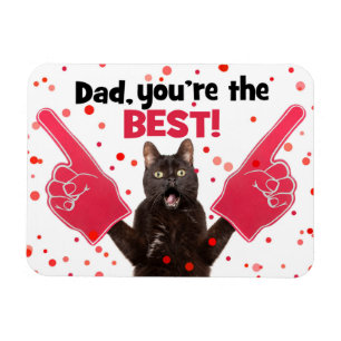 Ímã Gato de Pai Feliz Dia de os pais com Dedos de Esp