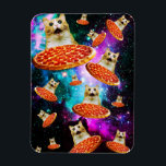 Ímã Gato de pizza espacial engraçado<br><div class="desc">Engraçado e design maluco por um presente legal!</div>