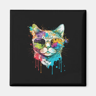 Imã Gato de Pop de Arte de Gato Bonito