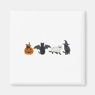 Imã Gato De Pumpkin Engraçado Ghost Black Halloween Pa