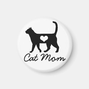 Imã Gato de Silhute Preto Mãe