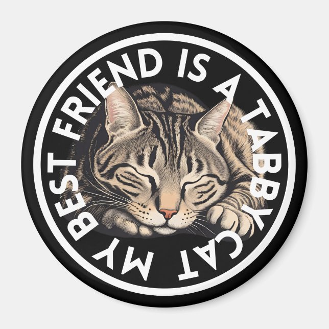 Imã Gato de Tabby do Melhor Amigo (Frente)