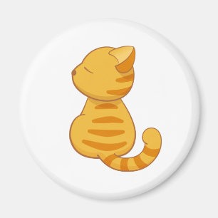 Imã Gato de Tabby Laranja Cinto