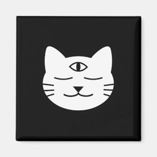 Imã Gato de Três Olhos Terceiro Olho Chakra Yoki Masco